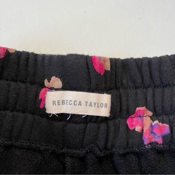 Rebecca Taylor Floriana Floral Wide Leg Sweatpants Small - Picture 6 of 11